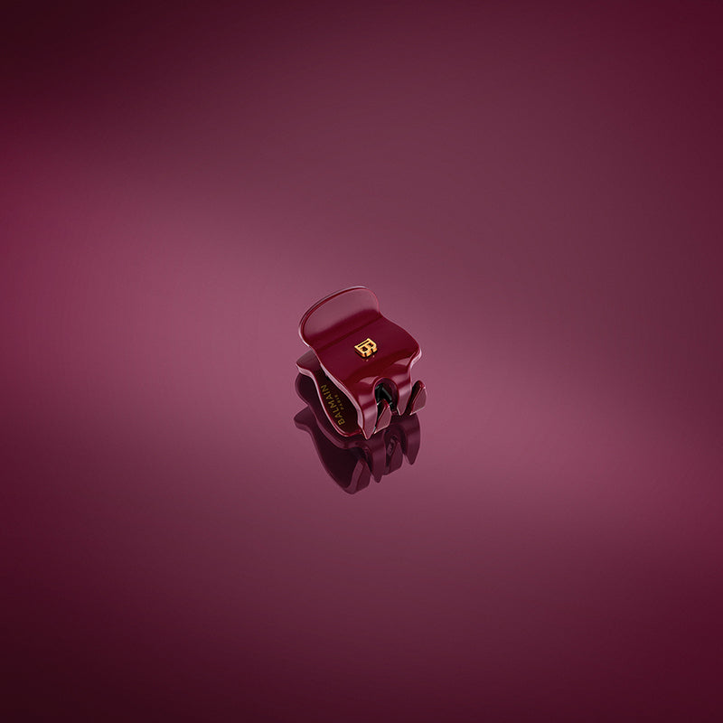 Pince à Cheveux Extra Small Velvet Burgundy
